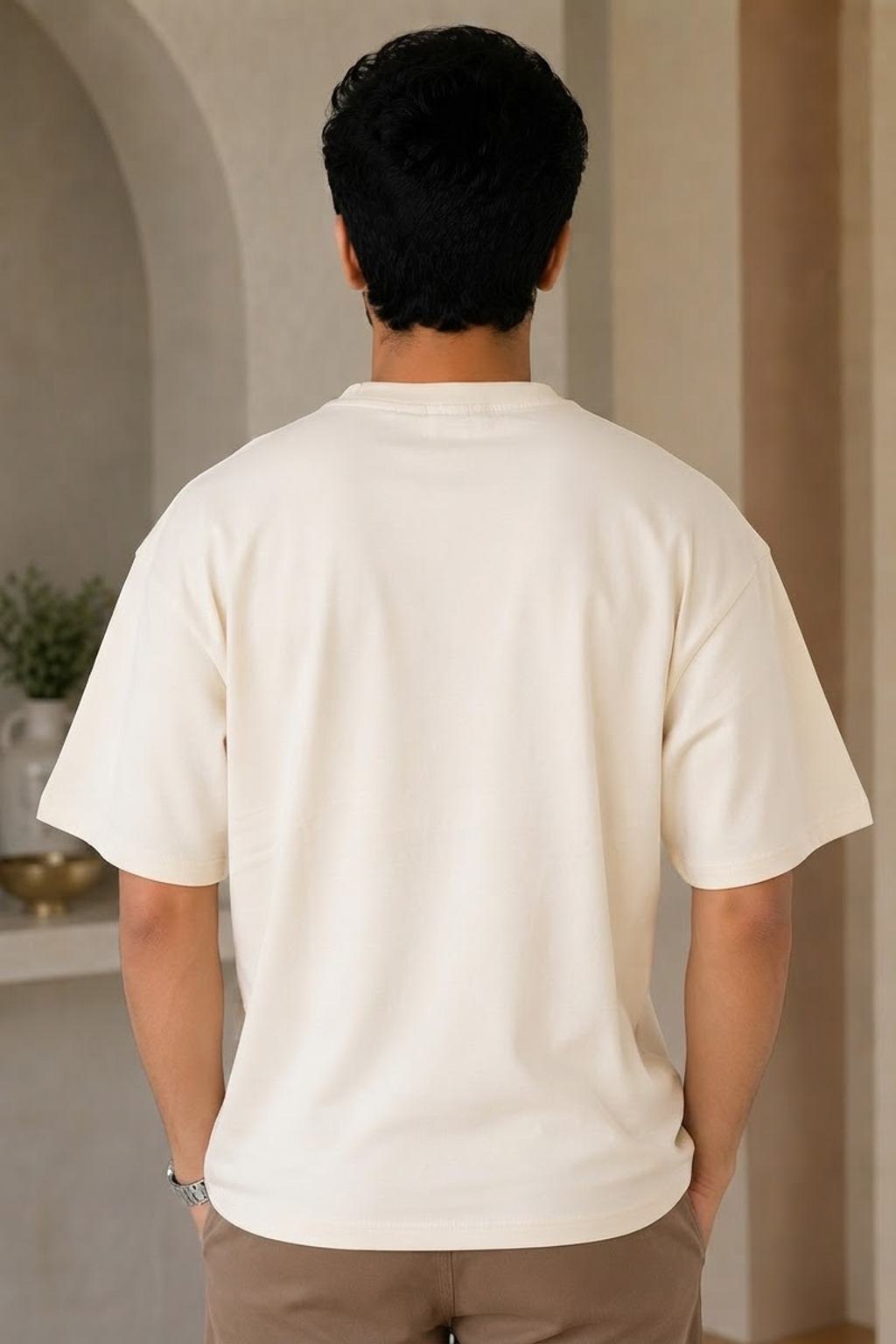 Off White-Teddy Club Oversized T-shirt