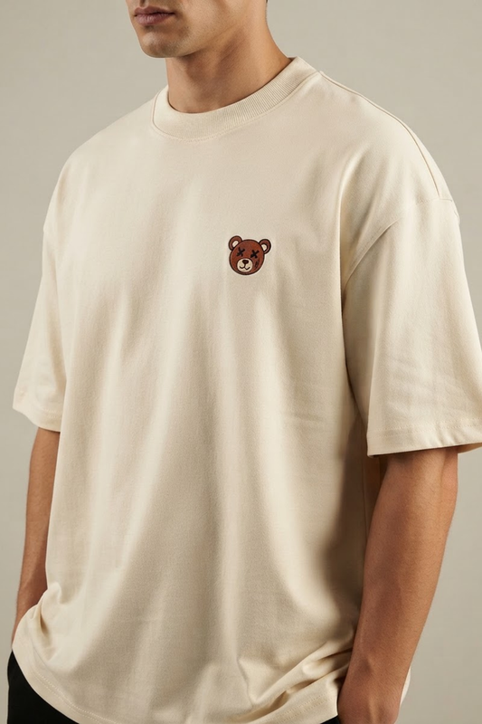 Off White-Teddy Club Oversized T-shirt