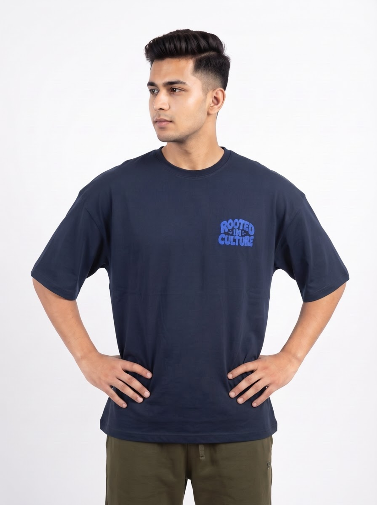 Navy Blue: Rooted In Culture Oversized T-shirt