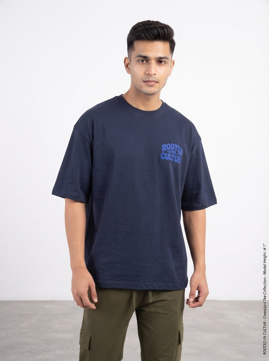 Navy Blue: Rooted In Culture Oversized T-shirt