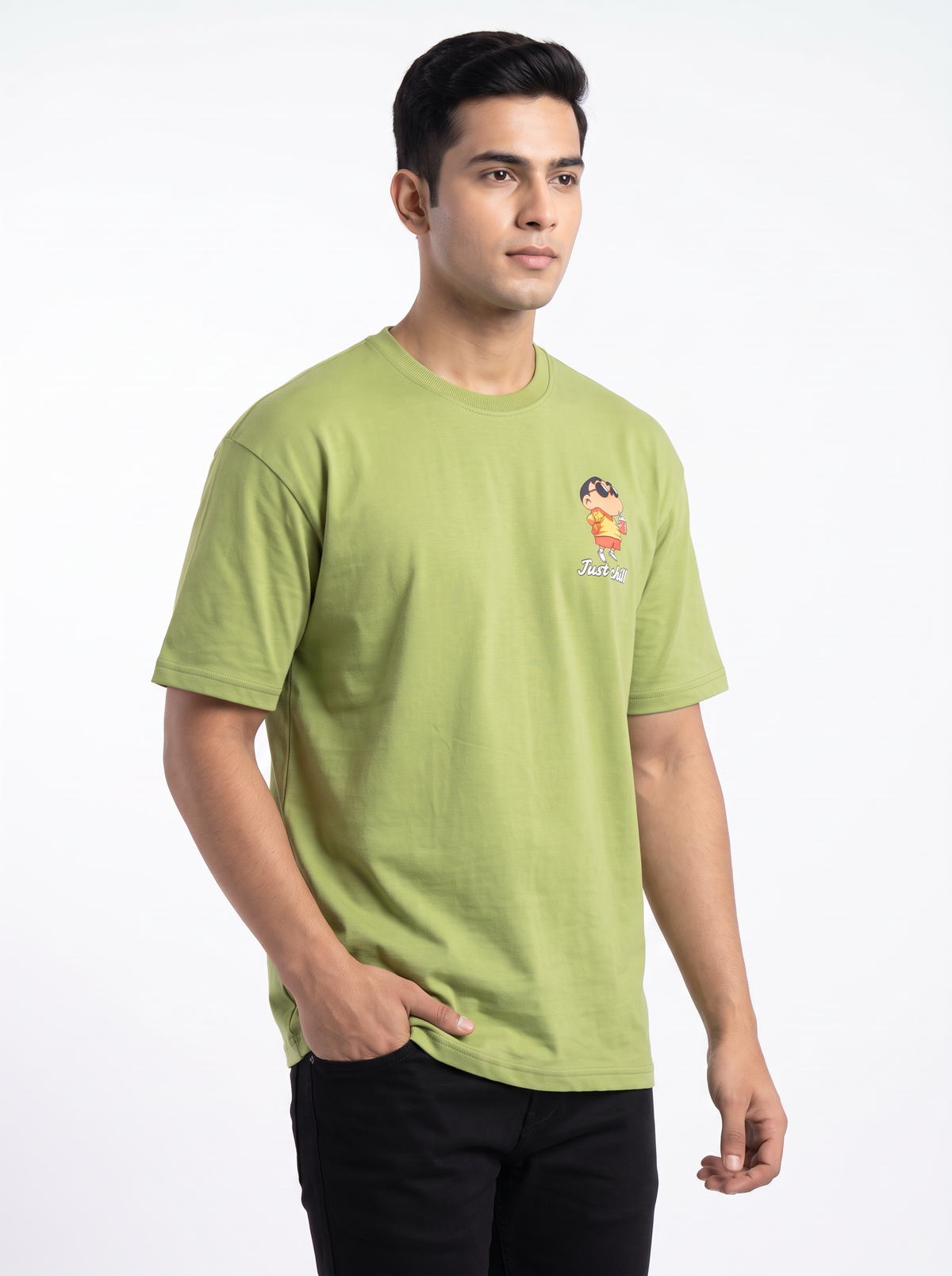 Lime Green: Just Chill Oversized T-shirt