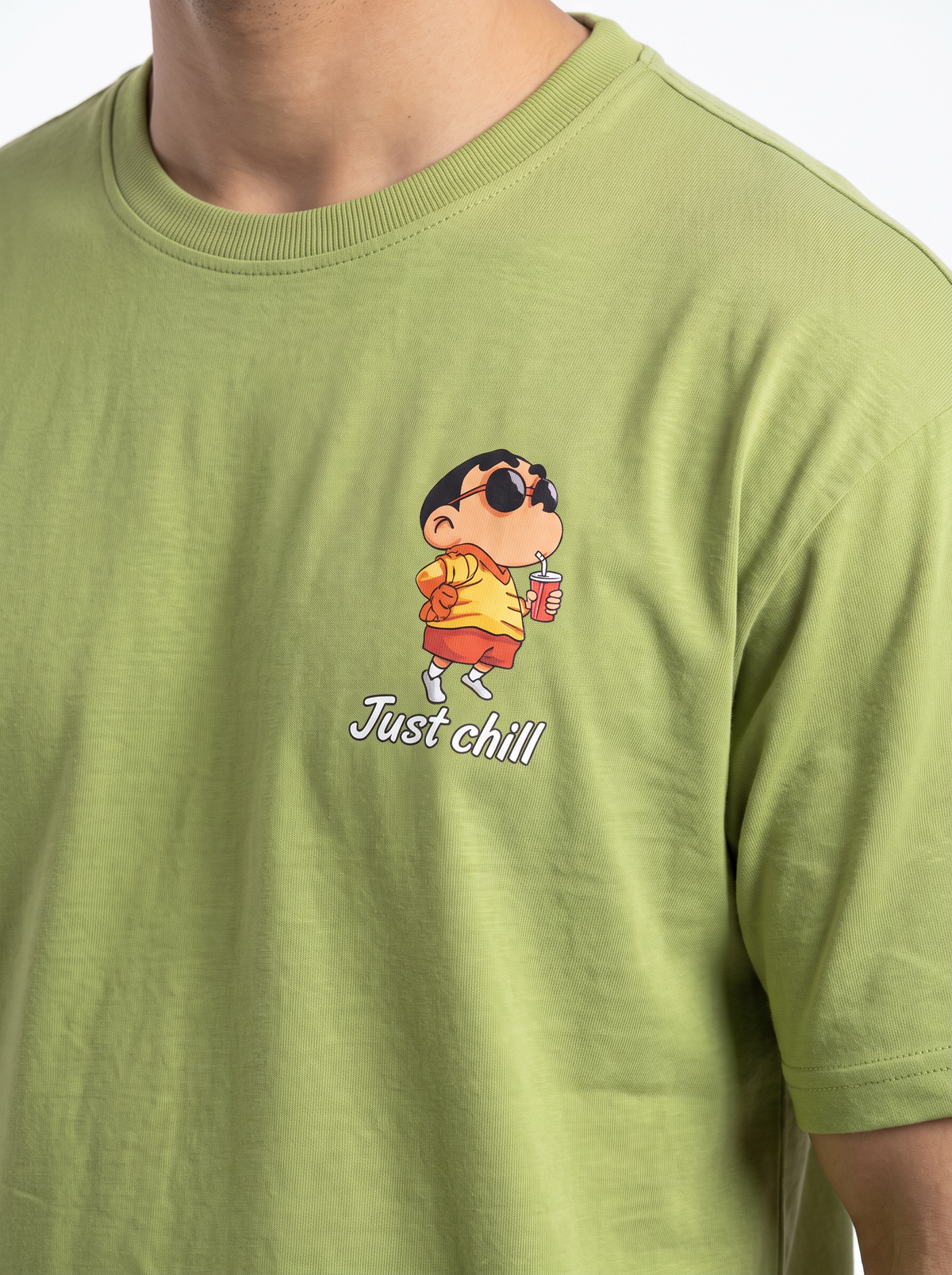 Lime Green: Just Chill Oversized T-shirt