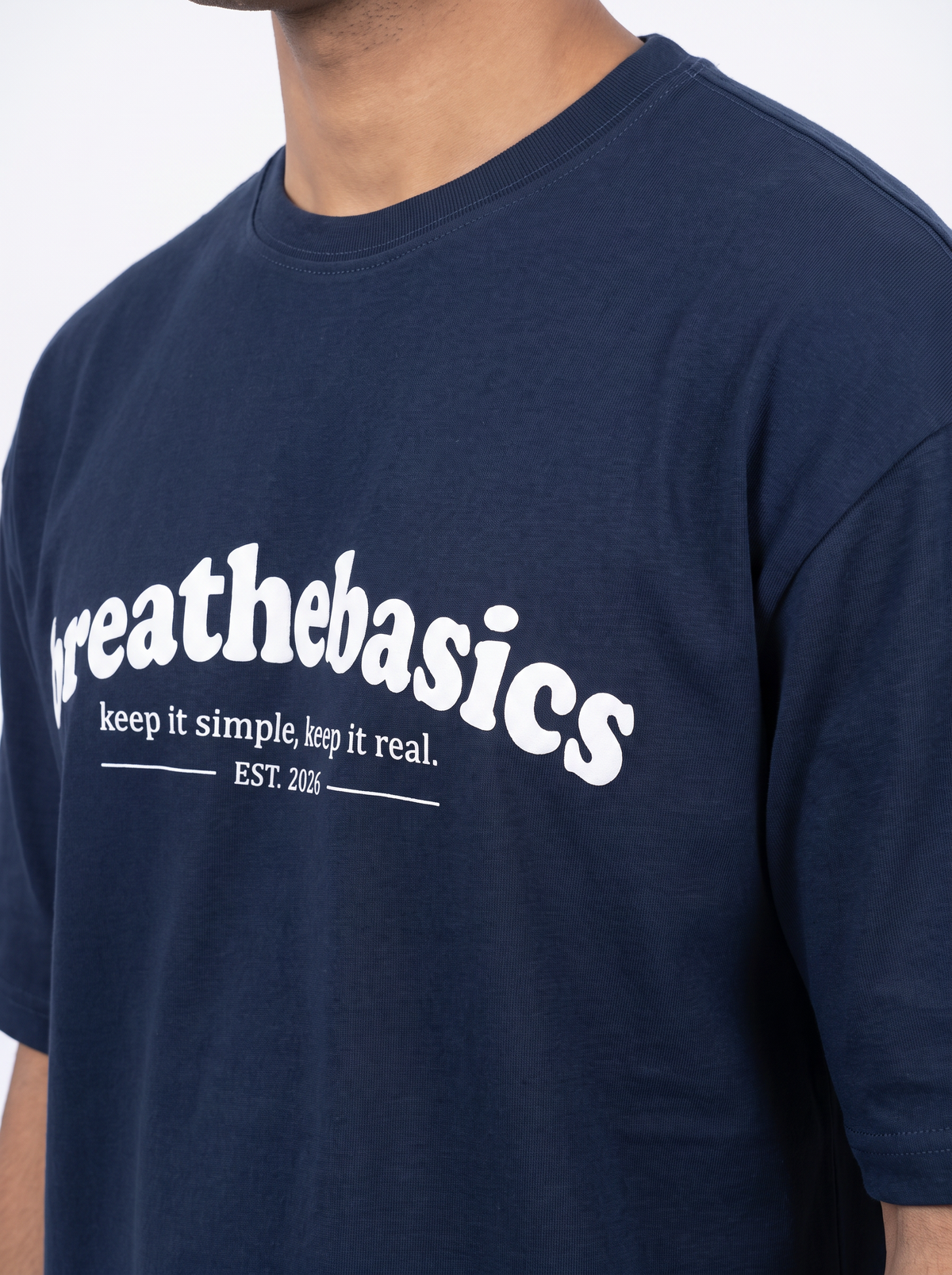 Navy Blue: Signature Oversized T-shirt